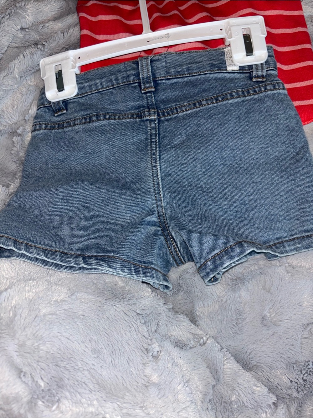 Girls size 6 -7 for all mankind Jean shorts and tank NWT - Picture 4 of 6